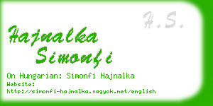 hajnalka simonfi business card